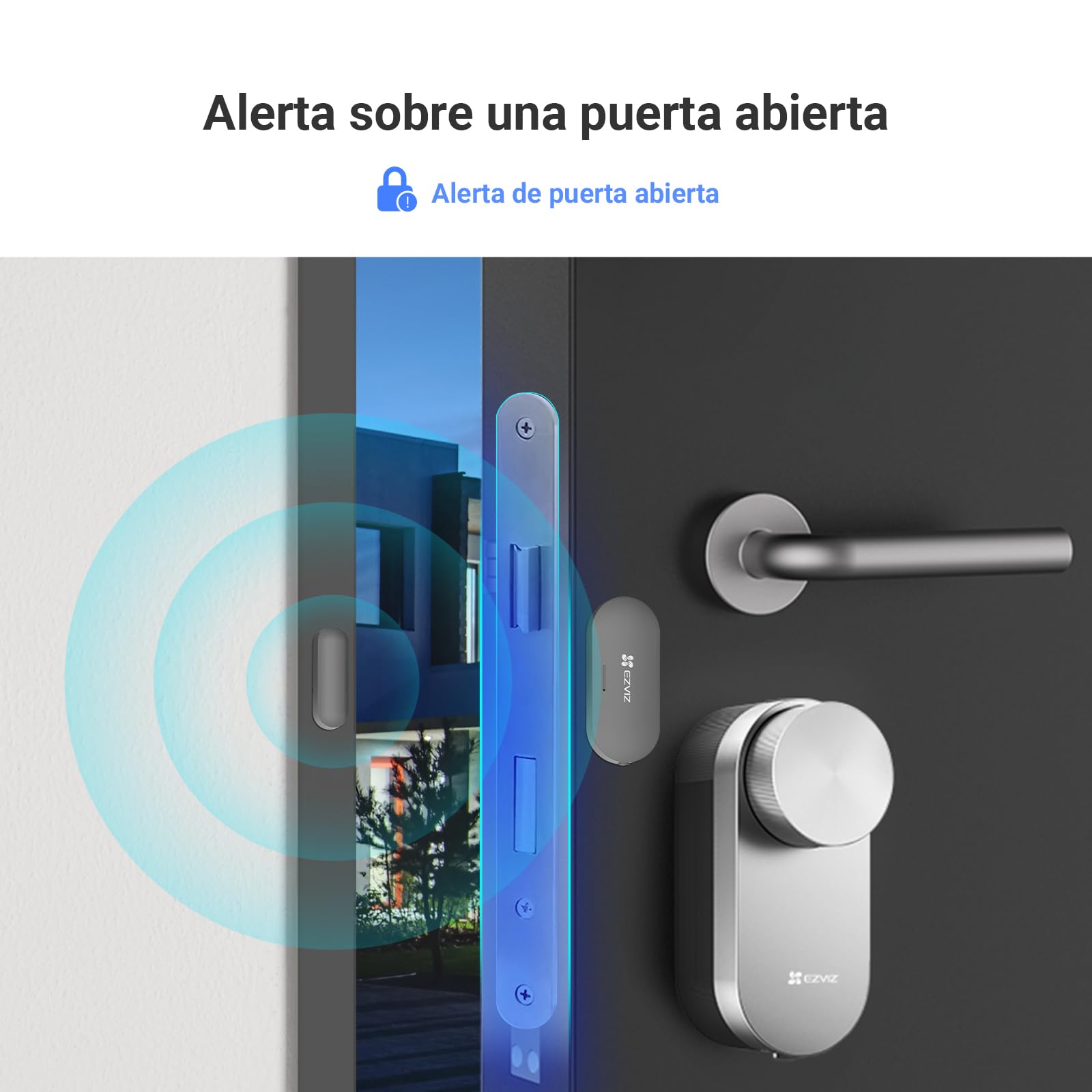 EZVIZ DL01 Pro Cerradura Inteligente con Teclado Multifunctional,Cerradura Electrónica de Puerta con Instalación DIY,Acceso sin Llave por App/Tarjetas/Códigos,Timbre Incorporado,Modo de Privacidad