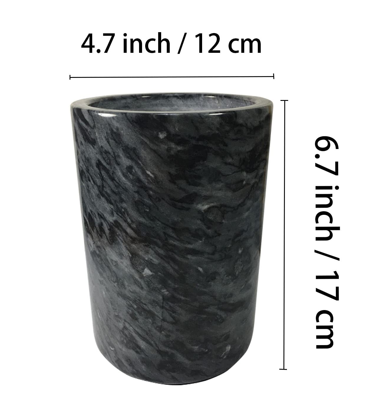 Marble Wine Cooler，Suitable for Wine Barrels or Champagne Cooler 750 ml Bottles, Ideal Gift for Wine Enthusiasts（black） — Amazon image 2