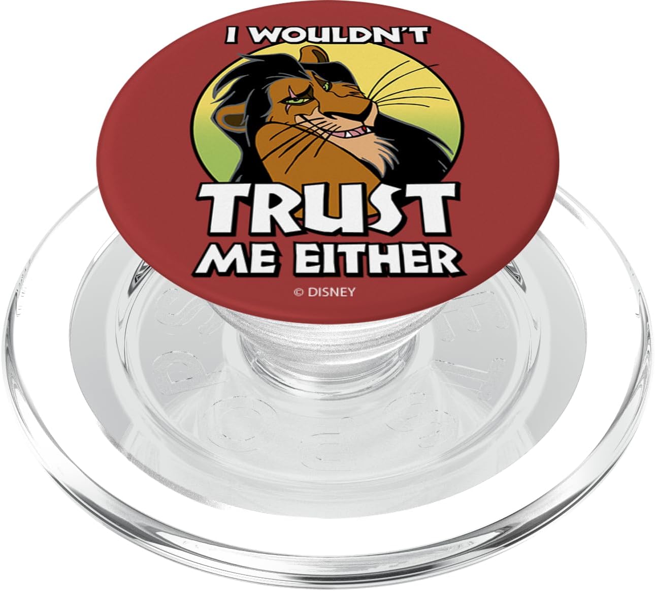 Disney The Lion King Scar I Wouldn't Trust Me Either Text PopSockets MagSafe PopGrip for iPhone
