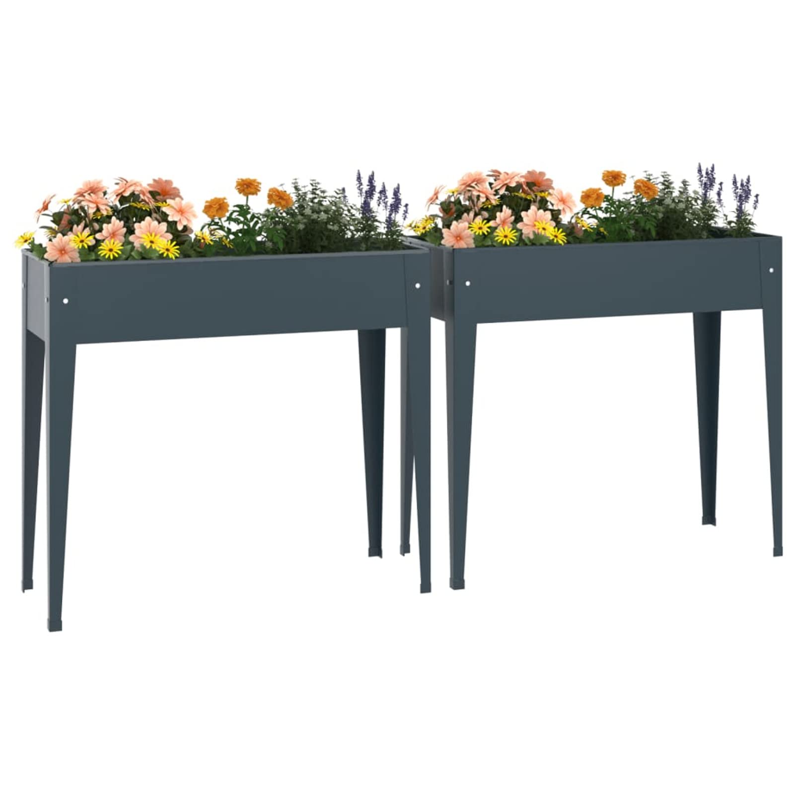Homgoday Pflanzgefäß mit Gitter für den Garten, Pflanzgefäße für den Garten, Pflanzgefäß für den Garten, Pflanzgefäß für den Außenbereich, Blumenkasten für den Balkon, 2 Stück