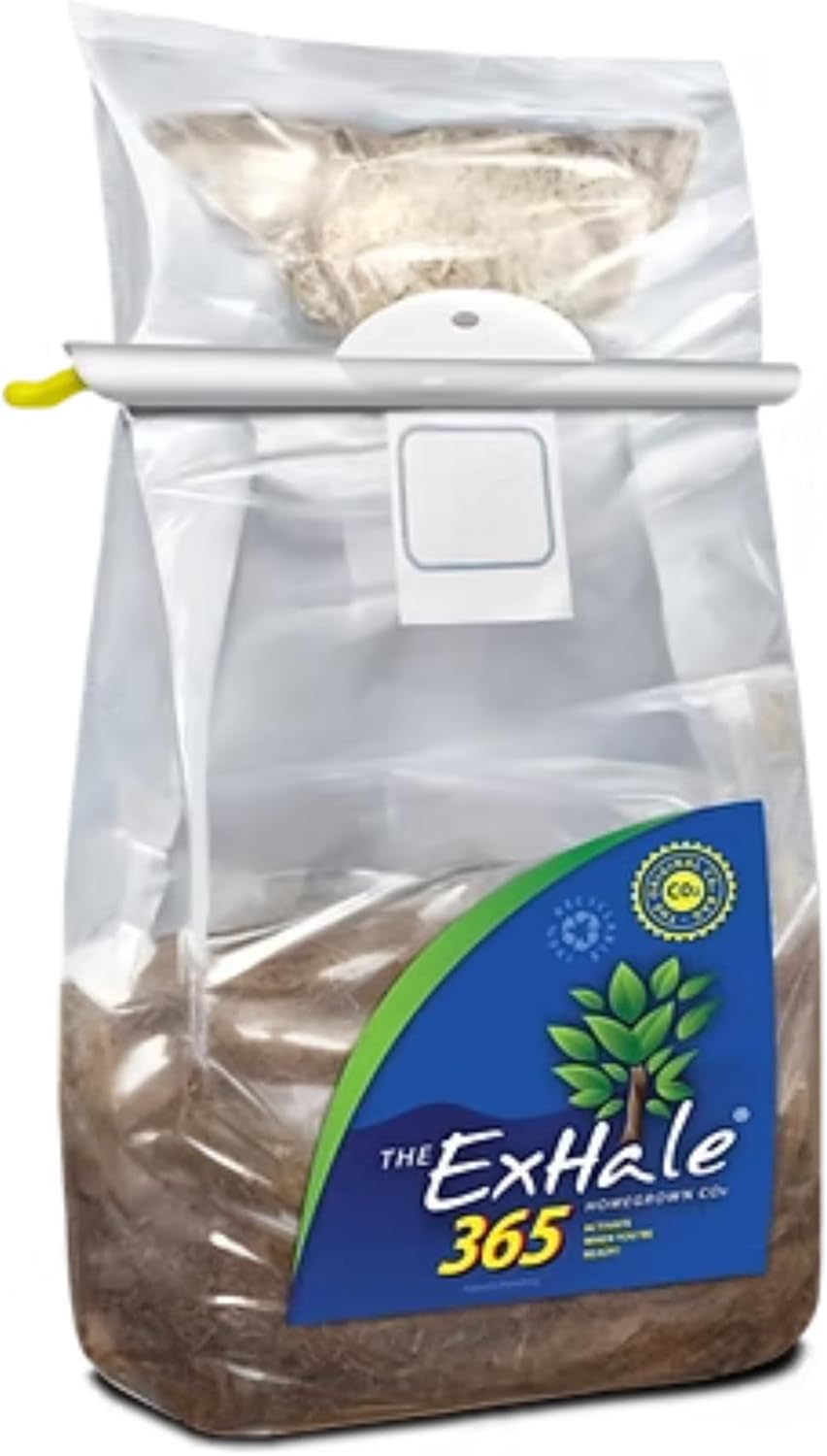 Exhale Homegrown CO2 365 - Self-Activated Bag for Grow Rooms & Tents - Great for Indoor Grow Rooms - CO2 for Grow Tents - 4 lbs