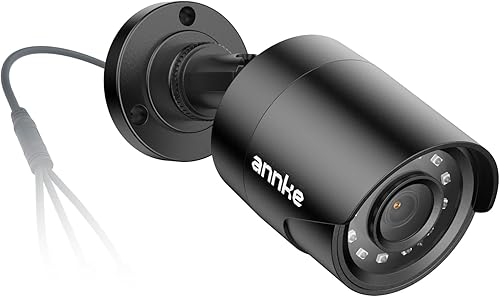 ANNKE Cámara de seguridad de 1080p, cámara CCTV 4 en 1 con cable, AHD/TVI/CVI/CVBS, cámara negra de vigilancia analógica para uso en exteriores,