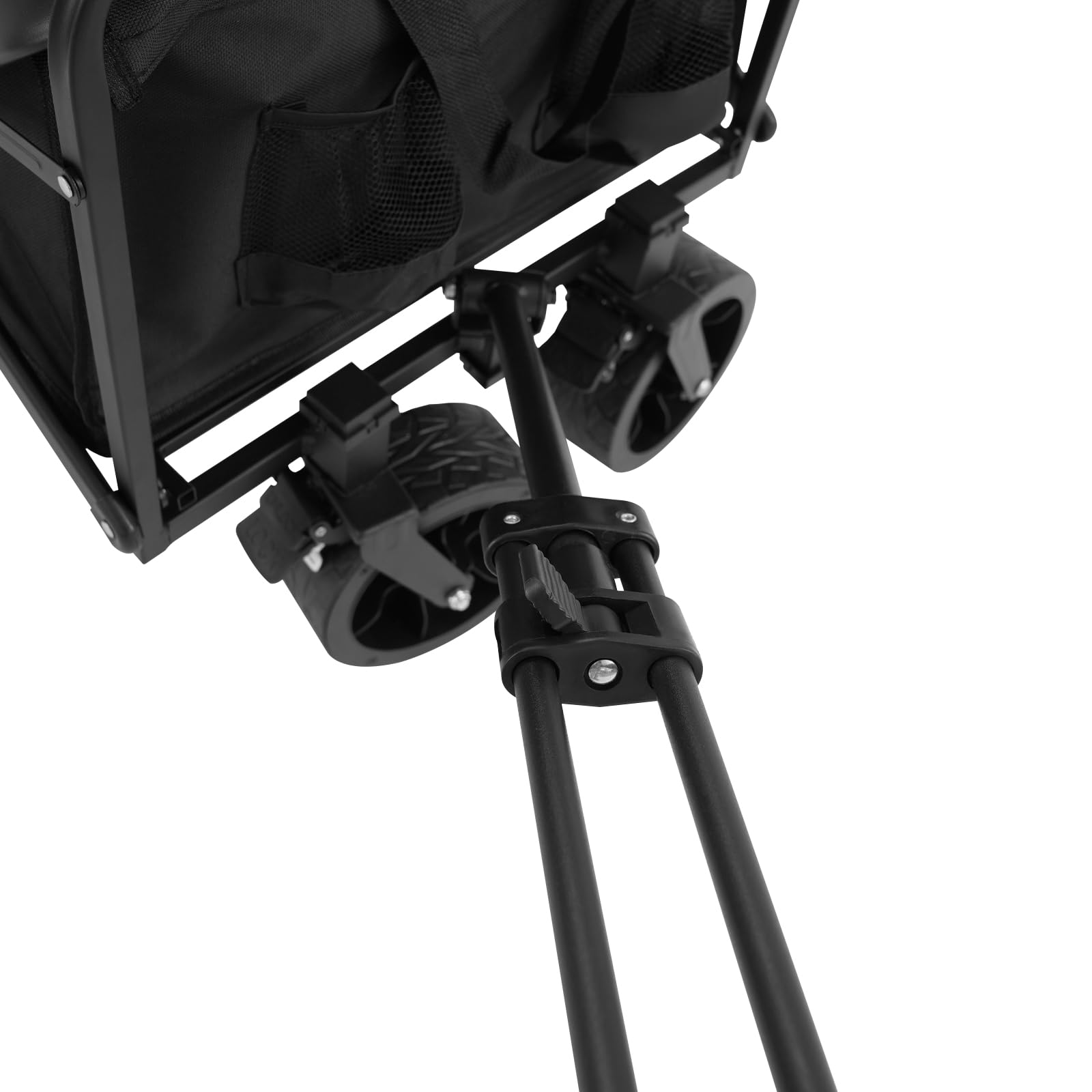 Carretilla de mano plegable de 5/8 pulgadas, carro de camping plegable con asa, capacidad de carga 90 kg/115 kg, carro de mano plegable, 4 ruedas desmontables para compras, camping, jardín (negro, 8