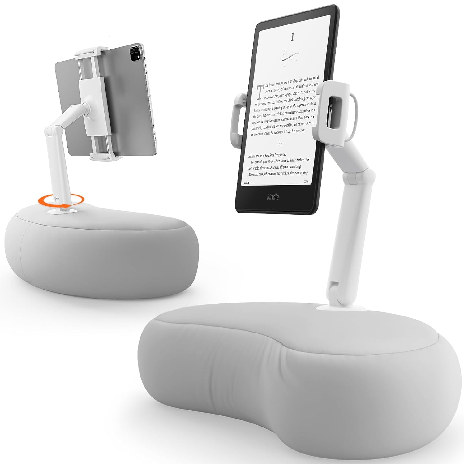 SAIJI Kindle Pillow Stand iPad Stand Compatible with 4 7 -15 6 Kindle Phone iPad 360 Adjustable Lap