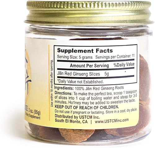 Miniatura 2 de Jilin Red Ginseng Slice - Rebanadas grandes de ginseng chino ginseng asiático (2 onzas)