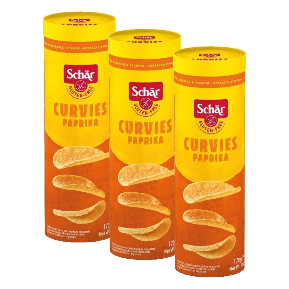 Schar Curvies Paprika Glutensiz Cips 170 gr (3 paketi)