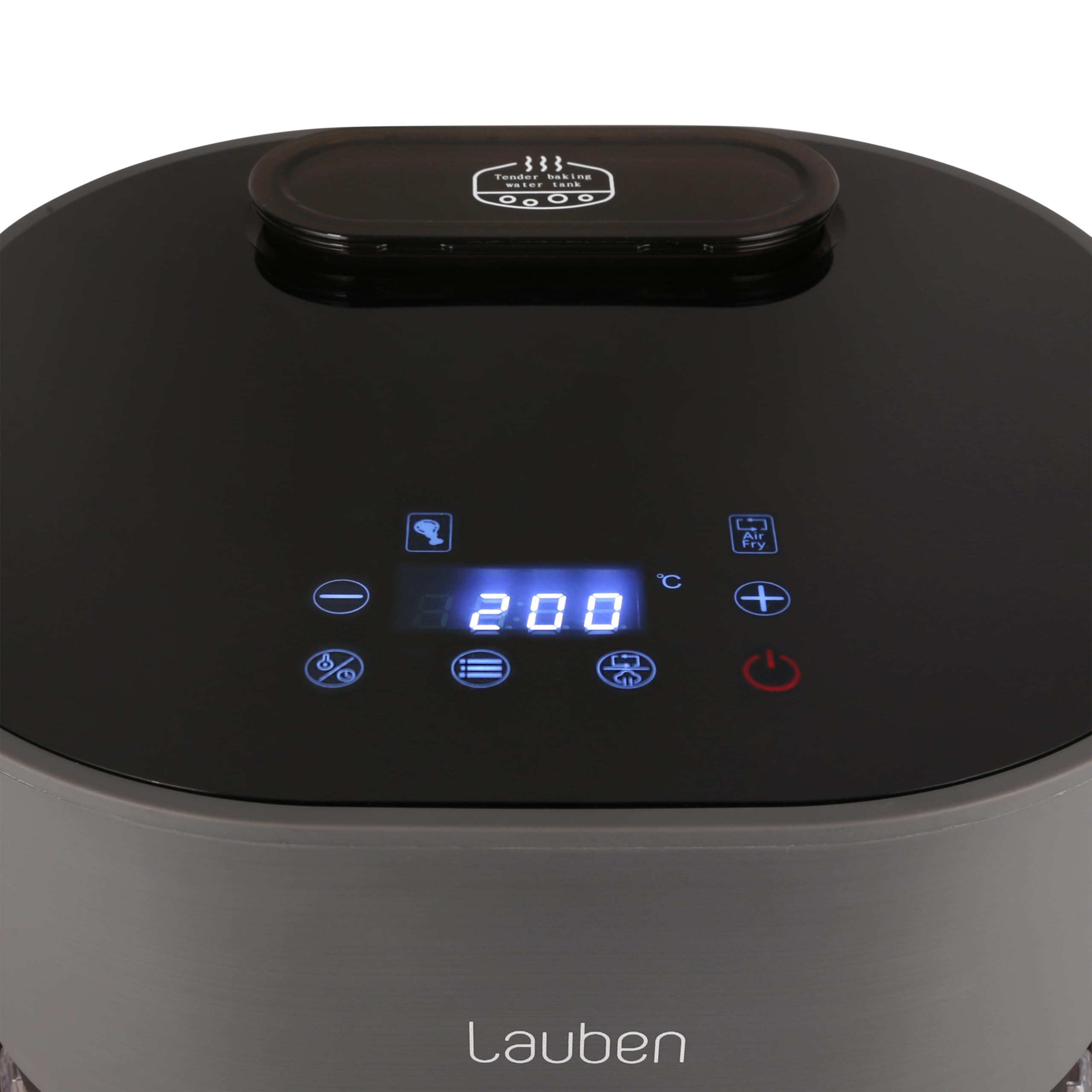 Lauben Freidora de aire 4500BG Glass&Steam - Cesta de cristal, función de vapor, 8 programas, ajuste manual, apta para lavavajillas
