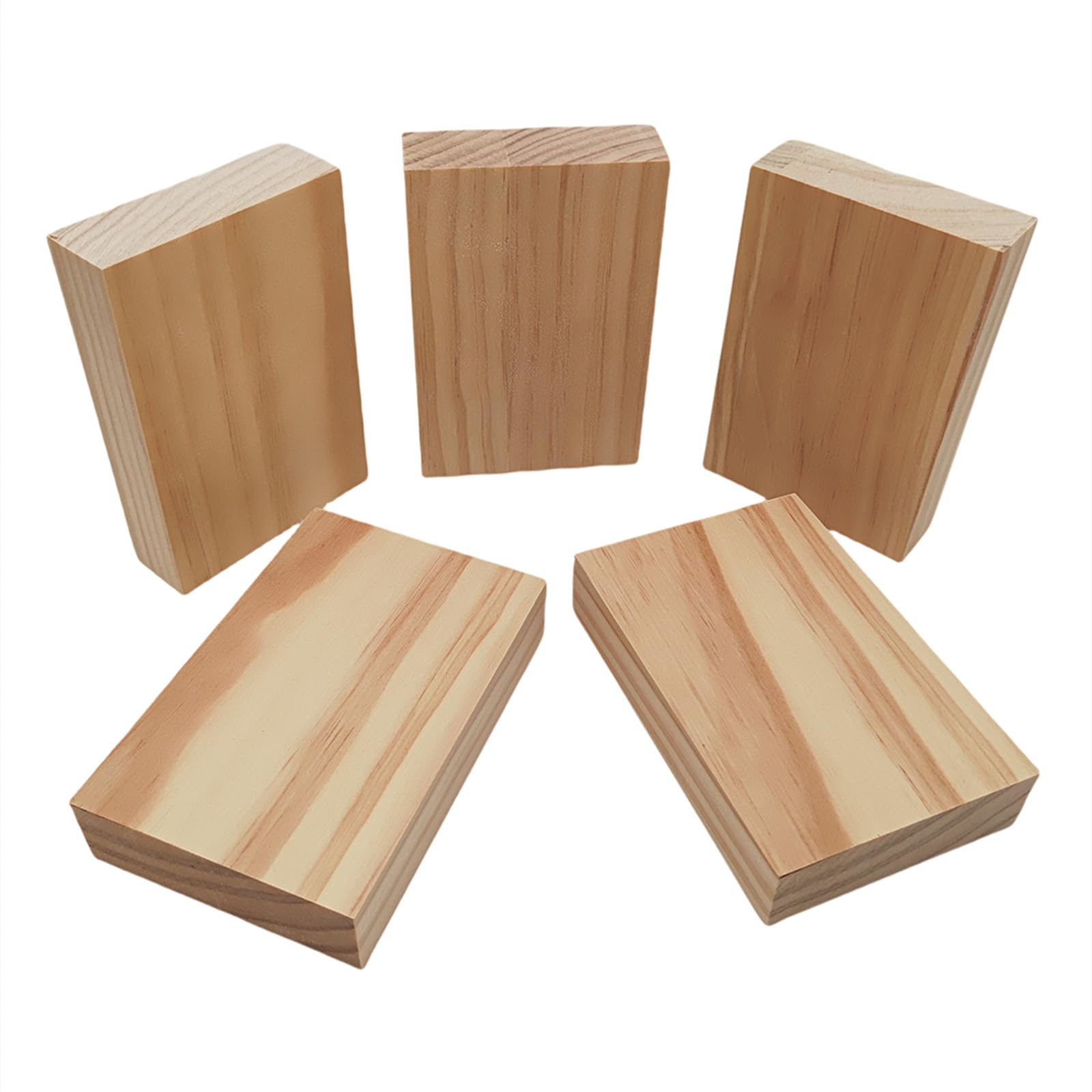 10PCS Unfinished Wood Blocks Rectangle Wood Boards for Crafting 12x8x2.5cm Blank Whittling Wooden Blocks for Carving,Painting & Burning - Image 4