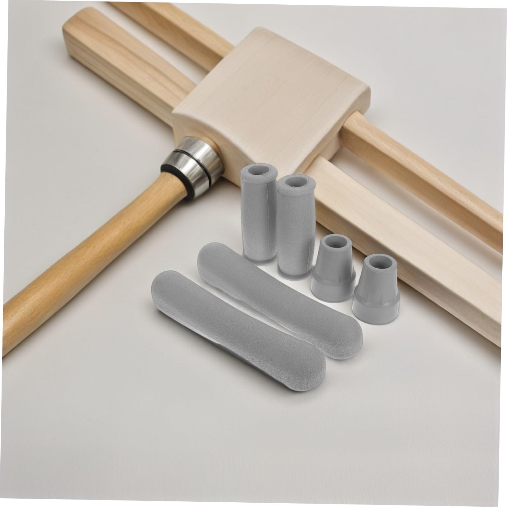 4 Set Kit Accessori per Stampelle con Cuscinetti Ascellari Morbidi Impugnature Ergonomiche Antiscivolo e Puntali in Gomma per Bastoni da Passeggio