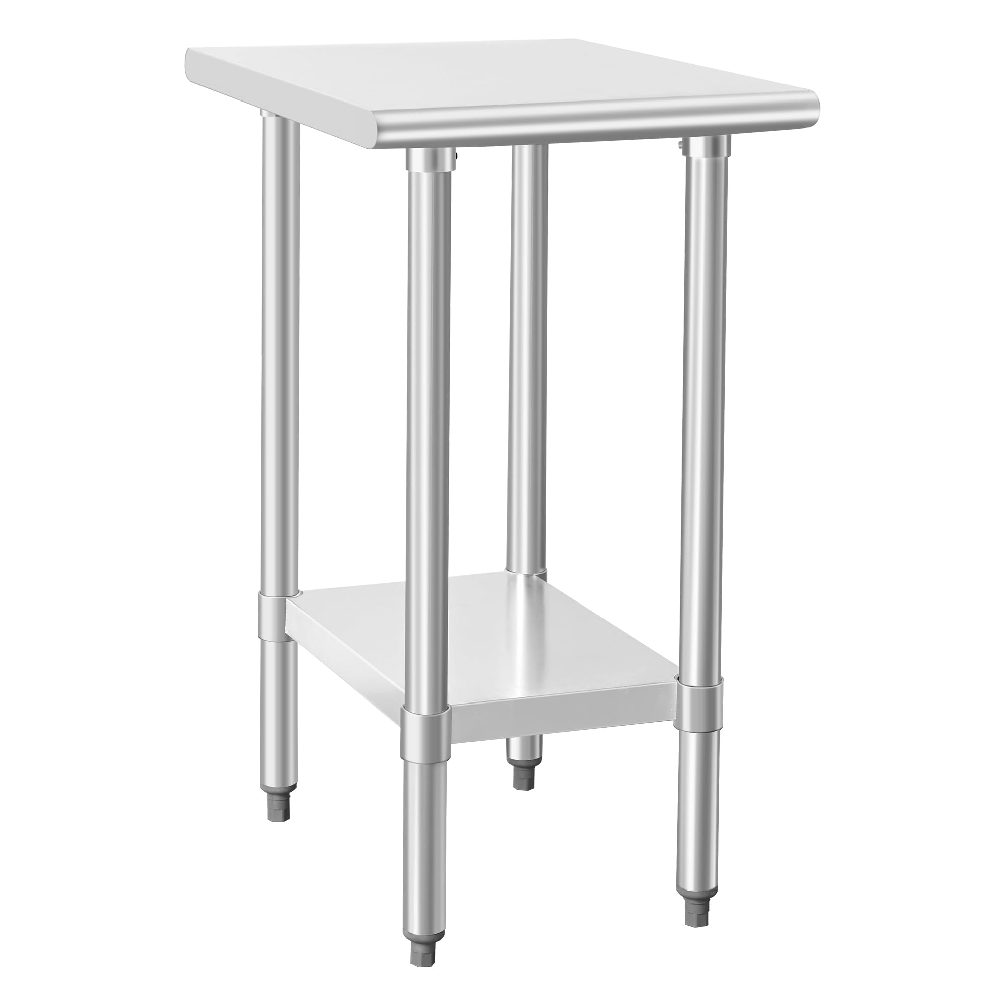 HARDURA Stainless Steel Table 24X18 Inches with Undershelf and Galvanized Legs NSF Heavy Duty Commercial Prep Work Table for Restaurant Kitchen Home