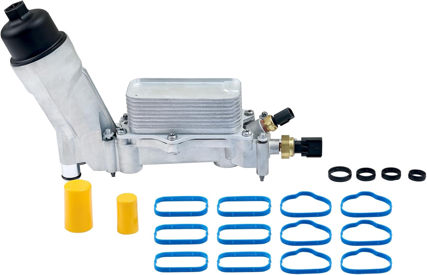 926-959 926-876 Upgraded Aluminum Engine Oil Filter Housing with Oil Cooler For 2011-2016 Chrysler 200 300 Dodge Charger Challenger Journey Caravan Durango Avenger, Wrangler, Ram ProMaster 3.6L