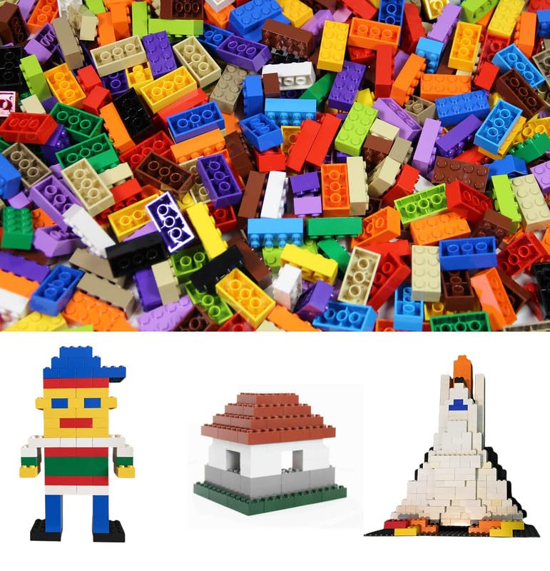 Image of 251 Pieces Classic Blocks for Kids Bricks 2X4-9 Colors, Building Blocks Creative Play Set for Ages 3 and Up, 100% Compatible with All Major Brick Brands,Building Blocks for All Ages