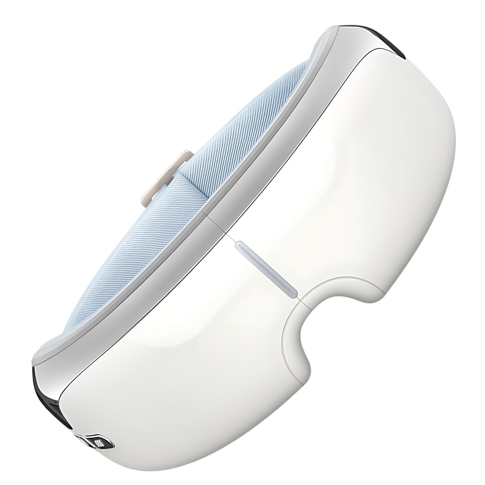 Masajeador de ojos calentado con música inalámbrica, 5 modos, 42.0 °C, temperatura constante de 42 ℃, masaje de vibración, vaporizador de ojos para ojo seco, batería de 900 mAh, puerto de carga tipo C