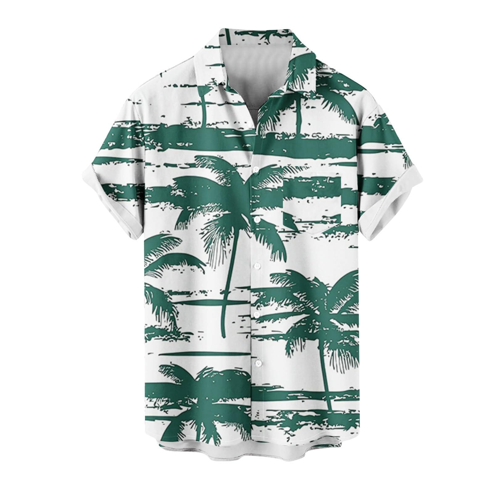 Aopir Men's Fashion Hawaiian Short Sleeve Shirt Soft Comfortable Button Down Beach Shirt for All Summer Occasions