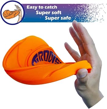 AMAZING TOYZ TIRODISC Orange Frisbee for Kids Beginner Easy Clean Foldable ECO Material Toy Flying Disc 20 cm Easy Throw Fly Far Easy Grab Indoors Outdoors Park Pool