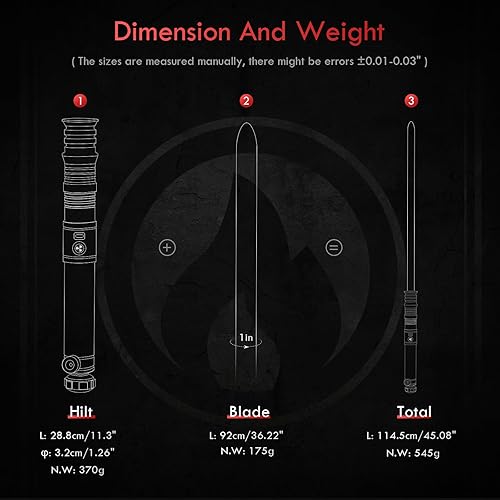 Miniatura 25 de CUSTOM SABER Sable de luz Xenopixel 3.0 de oscilación suave, sable de luz de 34 fuentes de sonido, control de movimiento, sables de luz que cambian