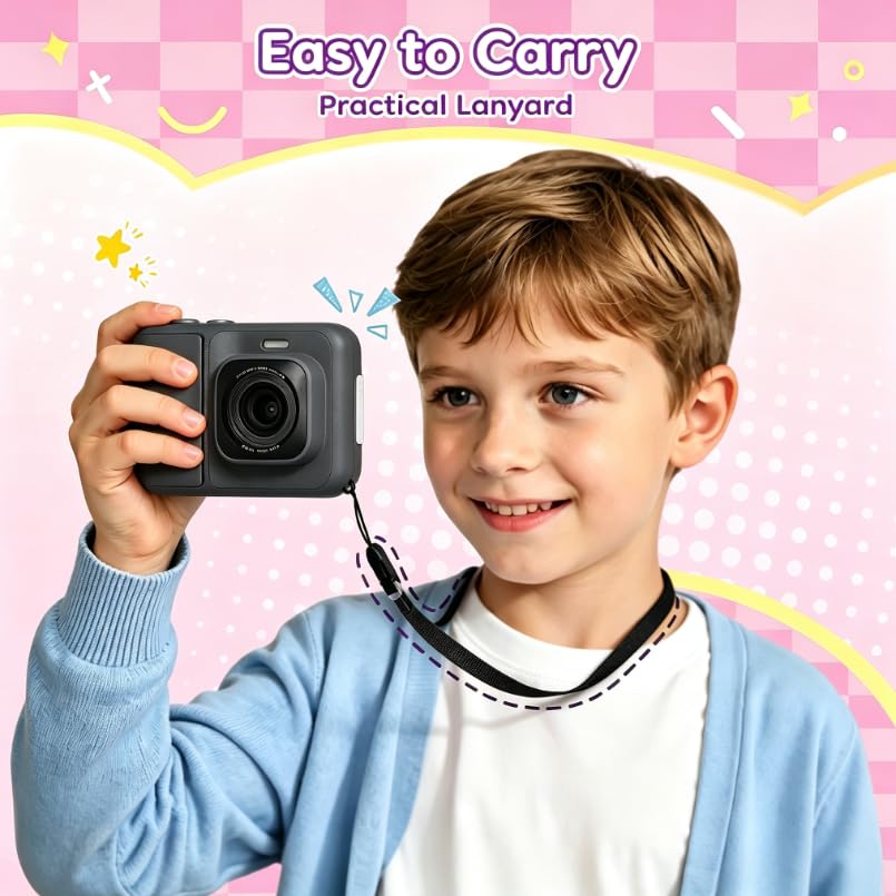 ETIKEZ Kids Camera Instant Print, 1080P with 32GB Card, Black - image 5