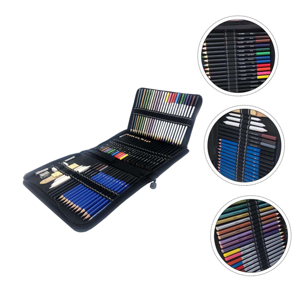 SHINEOFI Juego de Lápices de Dibujo para Estudiantes de Arte, 72 Piezas
