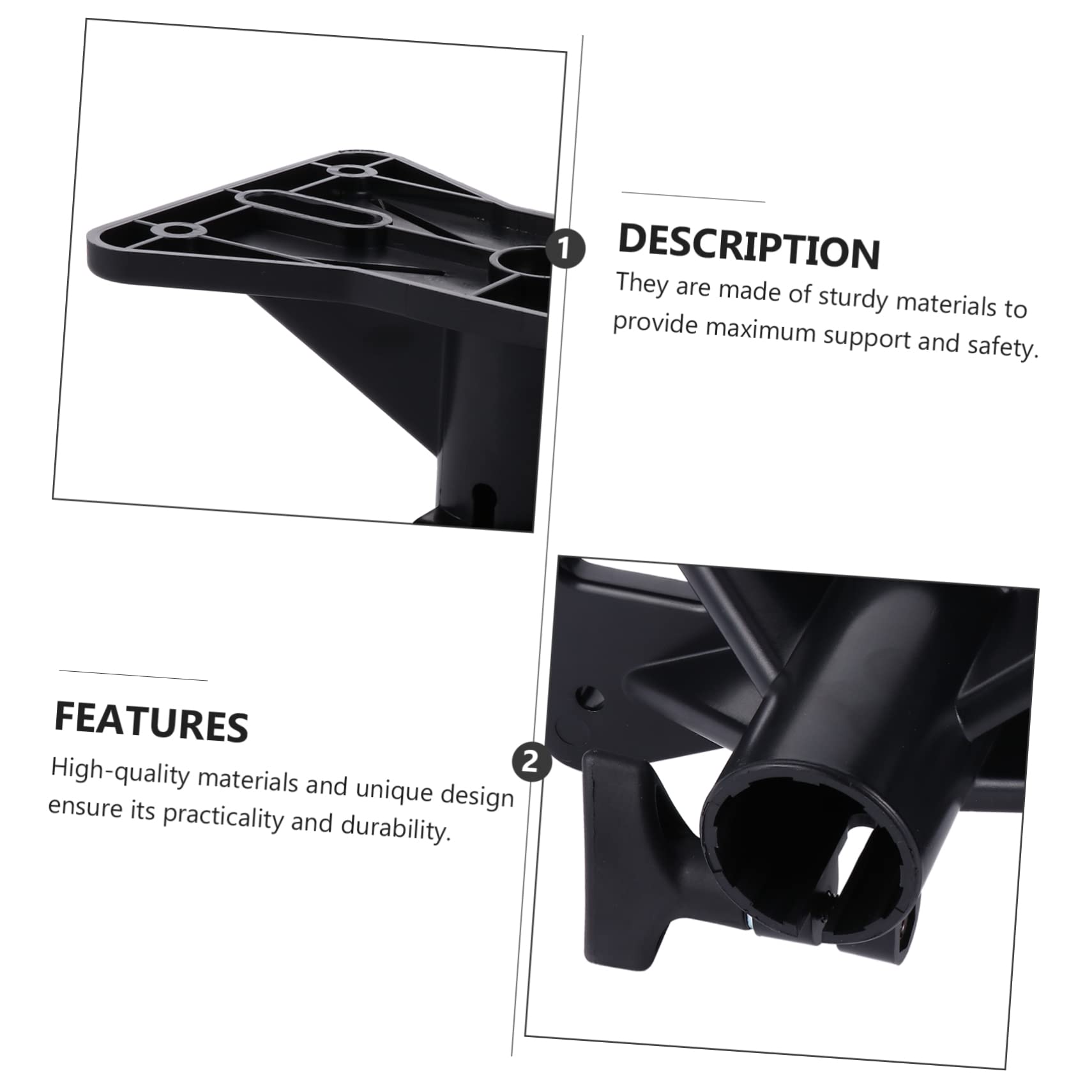 CONGARTENO Tripod Speaker Stand Mounting Bracket for Stage Heavy Duty Black Speaker Tray Design for Speakers for Performances Parties and