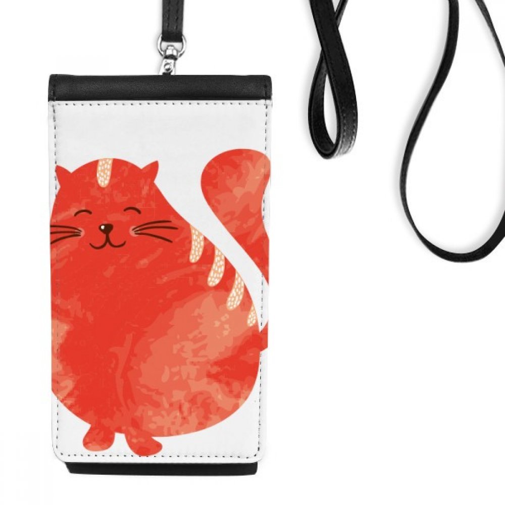 Sac téléphone noir mignon chat orange protège votre mobile - 4