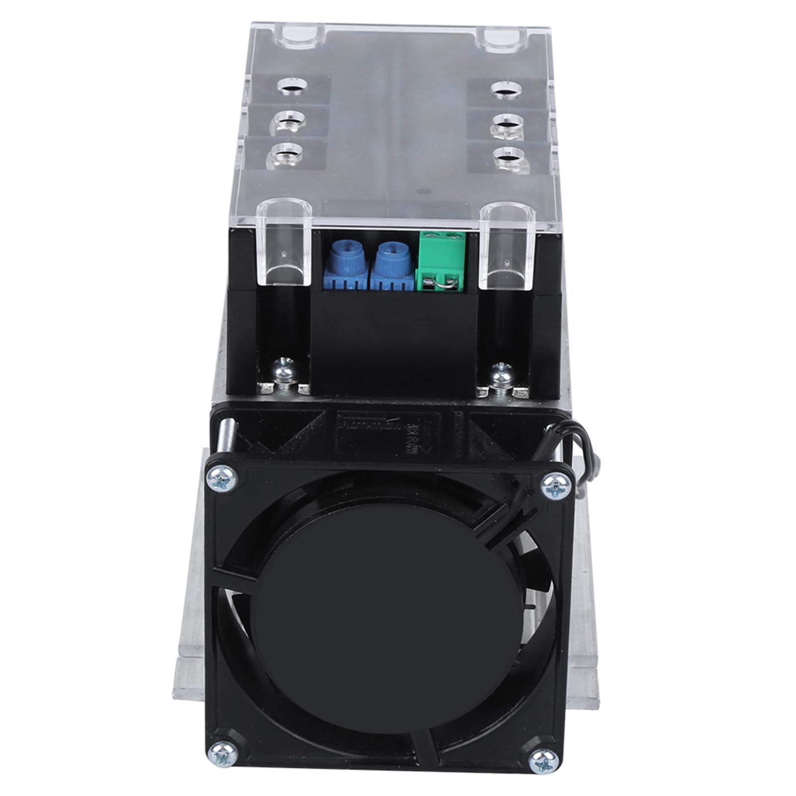 SSR-100WA-R(4KW) Carte de Démarrage Moteur, Démarreur Progressif Moteur Monophasé 2 Phases Accessoire de Contrôle Industriel Inférieur en Laiton pour Pompe à Eau(Module + radiateur)
