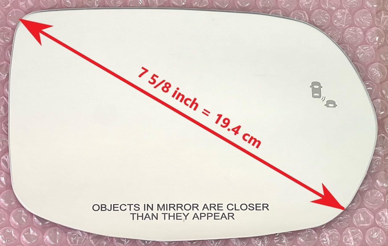 Replacement Blind Spot Mirror Glass with Full Size Adhesive for 2017-2022 HONDA CR-V Passenger Side View Right RH