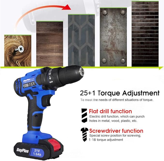 Taladro Atornillador Inalámbrico JAOSY 21V con 26 Accesorios miniatura 2