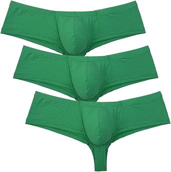 OROCOJUCO Mens Brazilain Bikini Brief Underwear Exotic Booty Short Half Cover Back Boxers