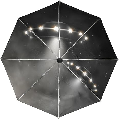 Amazon ミヤビヤ ワンタッチ 折り畳み傘 Ufo柄 スペースクラフト柄 ブラック 高級 ビニール 誕生日 息子 むすこ 男の子 学生 かっこいい 雑貨 内側 ミヤビヤ 折りたたみ傘 通販