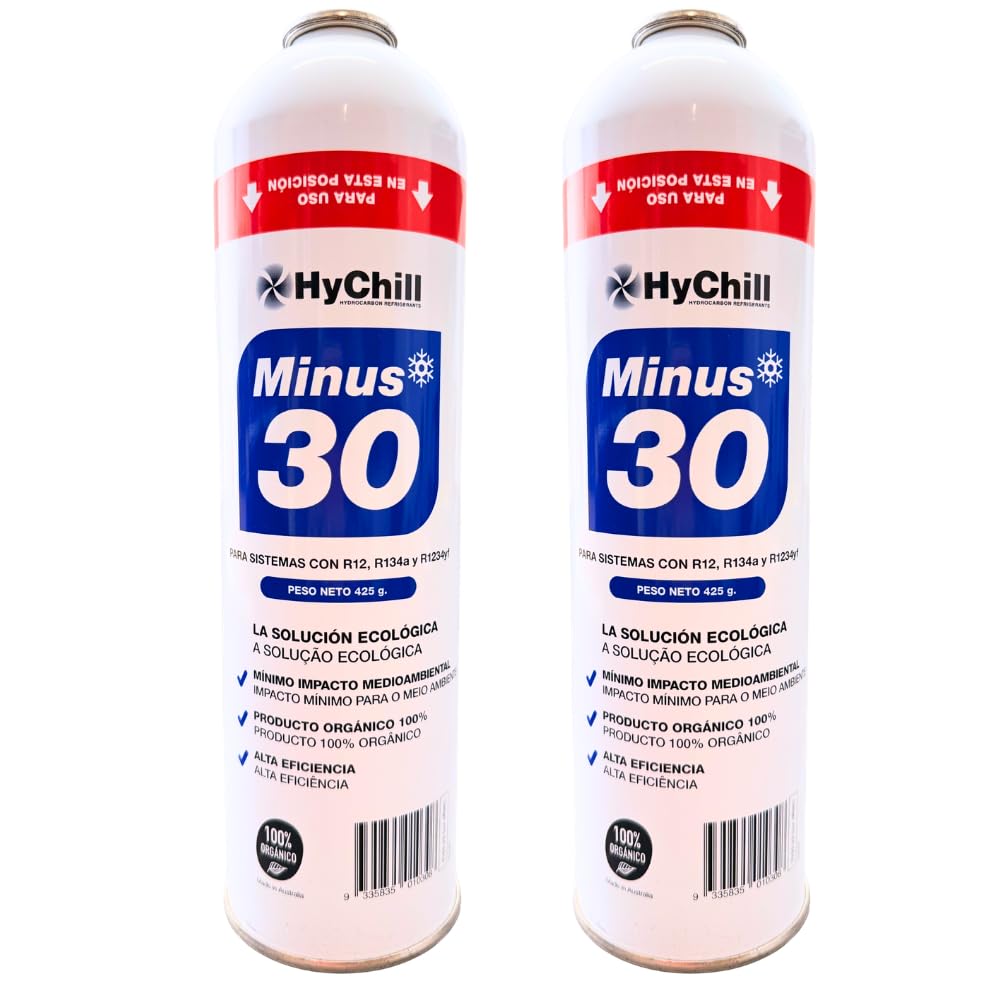 Minus 30 Refrigerante Técnico 995ml 425gr | Gas Ecológico para Aire Acondicionado y Frío Automoción | Alta Eficiencia Uso Profesional (1 ENVASE + LLAVE) — view 10
