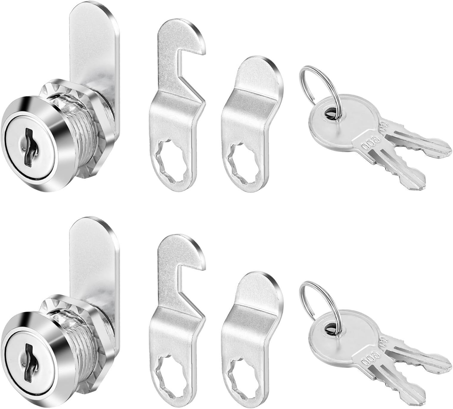 PEOVLVN 2 Pack Locker Locks, 5/8" Letterbox Lock Cabinet Locks with Keys Zinc Alloy Tool Box Lock Mailbox Locks Replacement for File Cabinet Rv Storage Door Mailbox Drawer Cam Lock
