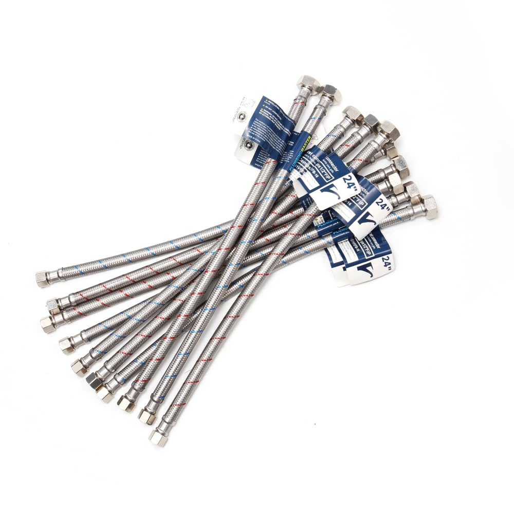 Photo 1 of [10-Pack] PLUMBINGMASTER Faucet Supply Lines (24 inch)