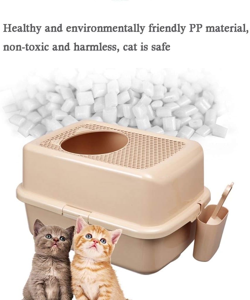 Top Entrance Grid Automatic Deodorant Cat Toilet Large Pet Trash Can Pet Supplies Cat Toilet Cat Litter Pan (Coffee Ash)