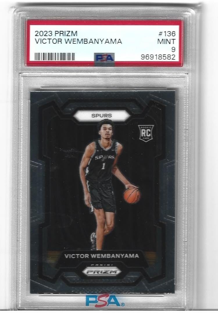 Graded Psa 9 Mint Victor Wembanyama Basketball Rookie Card Prizm #136 Rookie Of The Year Superstar Player
