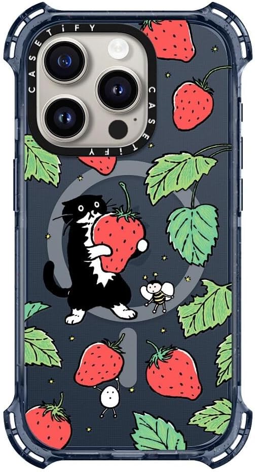 CASETiFY Bounce iPhone 15 Pro Max Case [6X Military Grade Drop Tested / 21.3ft Drop Protection/Compatible with Magsafe] - Broccozilla - Classic Blue