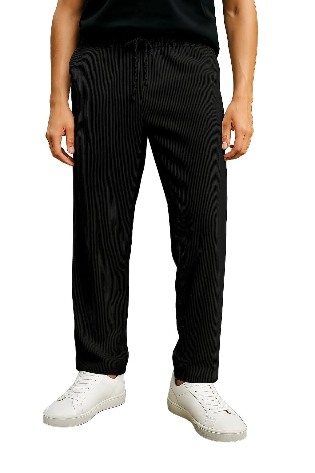 Men's Relaxed Casual MN Black Rib Pant XXL-image-41
