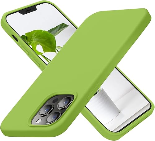 Cordking Funda diseñada para iPhone 13 Pro Max, funda de silicona ultra delgada, a prueba de golpes, con forro de microfibra suave antiarañazos, 6.7