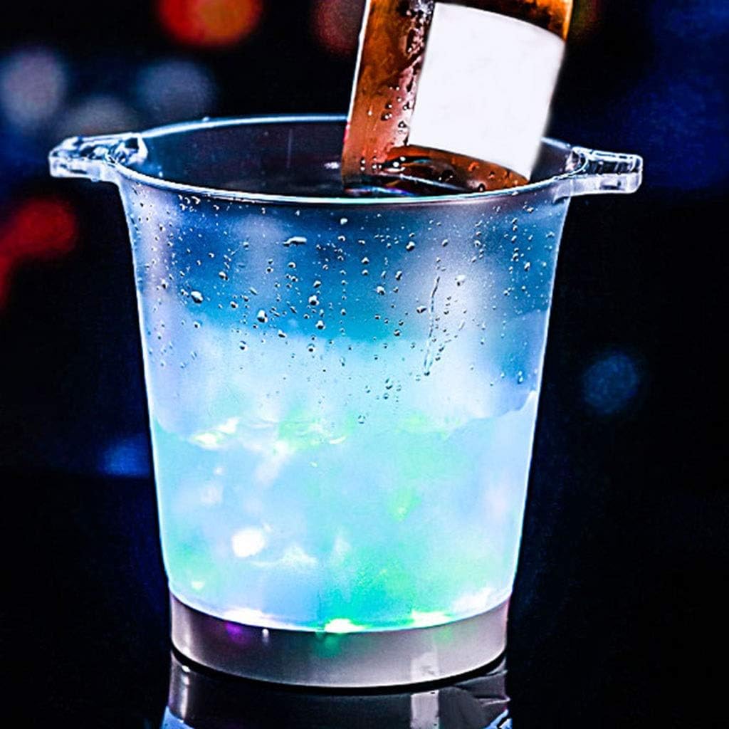 Ice Bucket Acrylic Color Changing LED Light Ice Bucket Restaurant Bar Beer Cocktail Champagne Ice Bucket Party Party Drink Ice Bucket