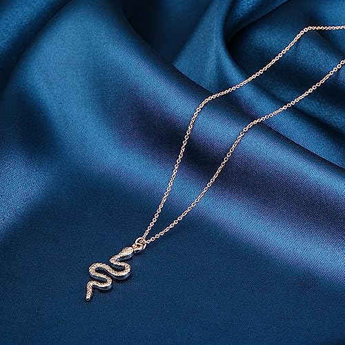 Snake Crocodile Ditsy Necklace Cute Animal Pendent Short Necklace2