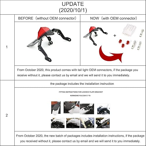 Miniatura 3 de xitomer Eliminador de guardabarros, ajuste ordenado para Vulcan S 2015-2023  Vulcan Café 2018-2023  Vulcan S ABS 2015-2023  Vulcan S Cafe ABS