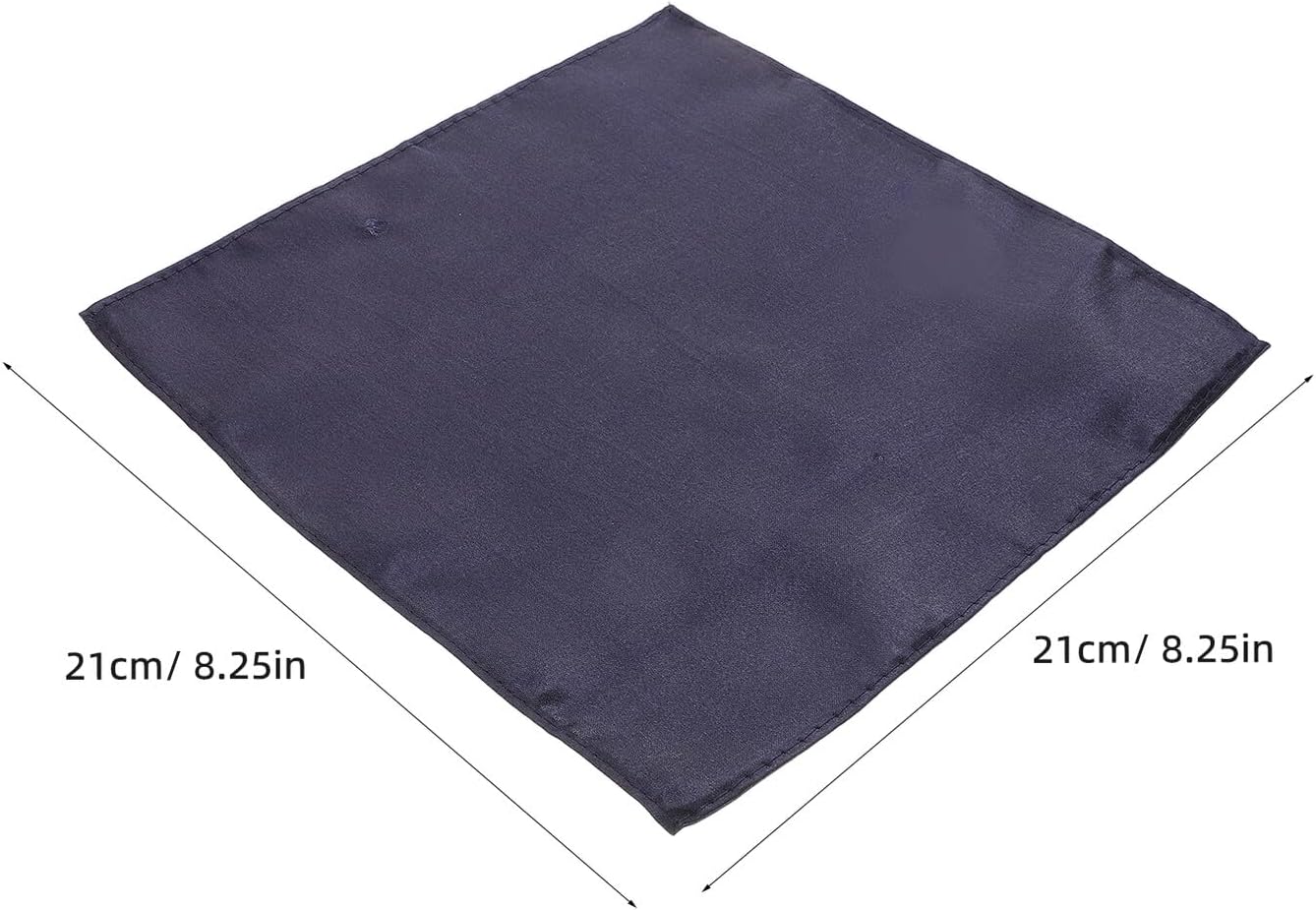 Men’s Pocket Square Handkerchief Polyester Silk Wedding Party Suit Accessory Formal Event Chest Cloth in Light Navy Blue