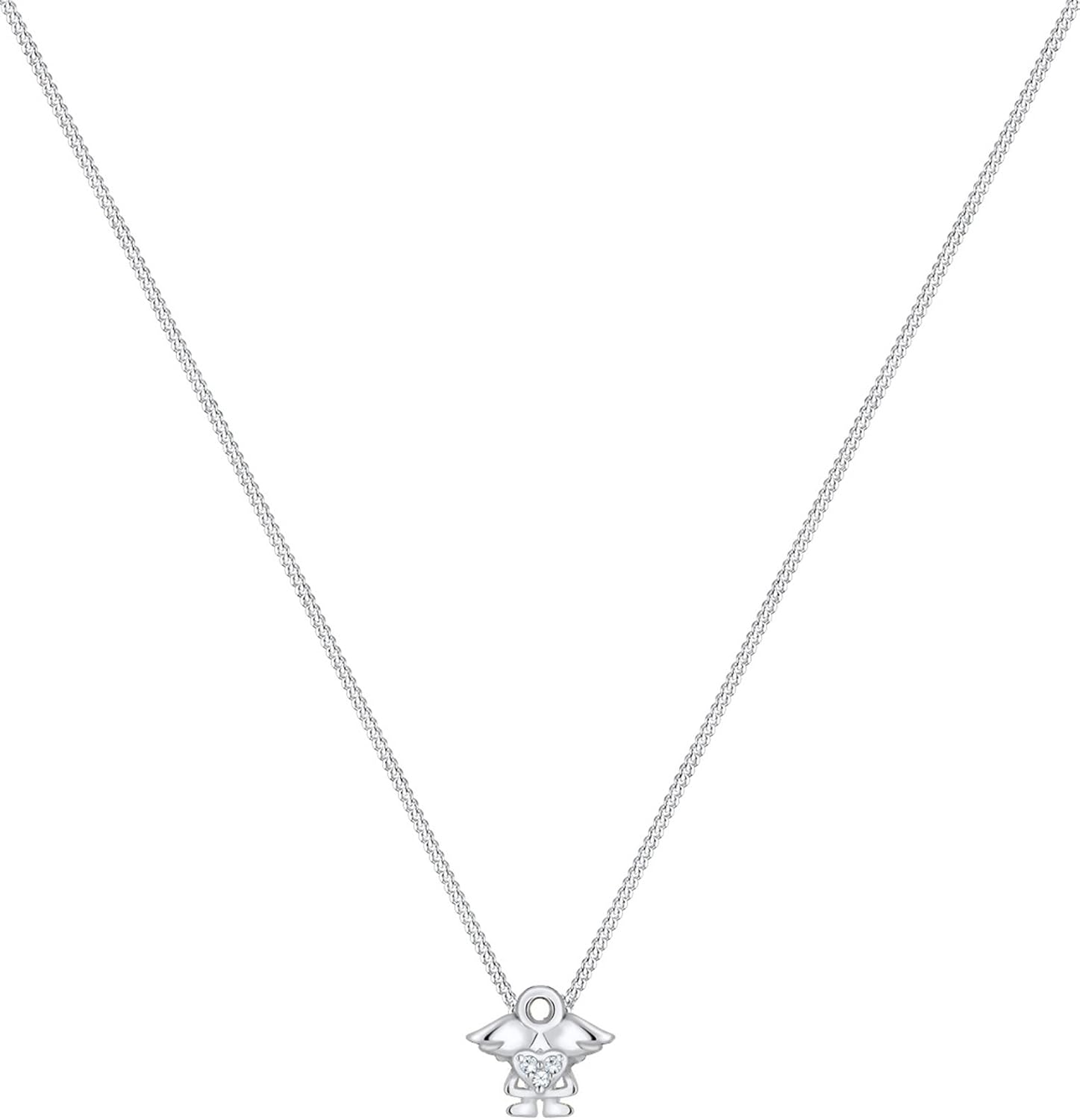 Collana con Cuore di Cristalli in Argento 925 Rodiato – Aka Gioielli
