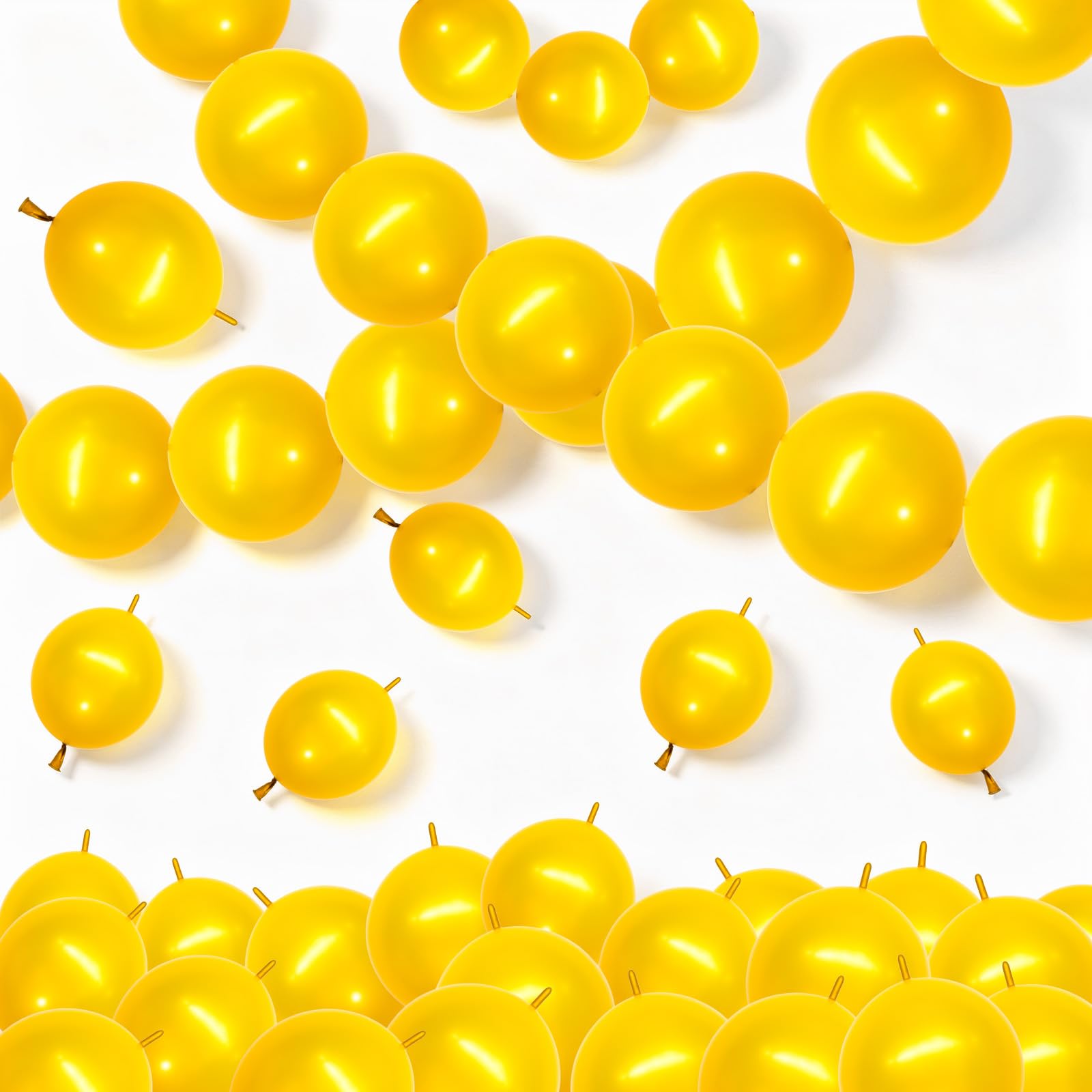Photo 1 of 10 Inch Gold Link Balloons,100 Pcs Latex Linking Balloons for Arches Chains Balloon Wall, Quick Link Balloon for Birthday Wedding Baby Shower Christmas Halloween Party Festival Decorations