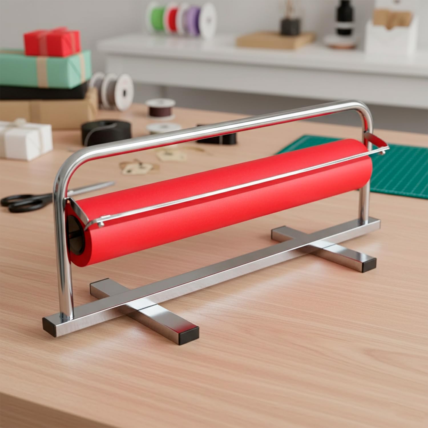 Portarrollos de mostrador para bobinas de papel de hasta 70 cm. de ancho