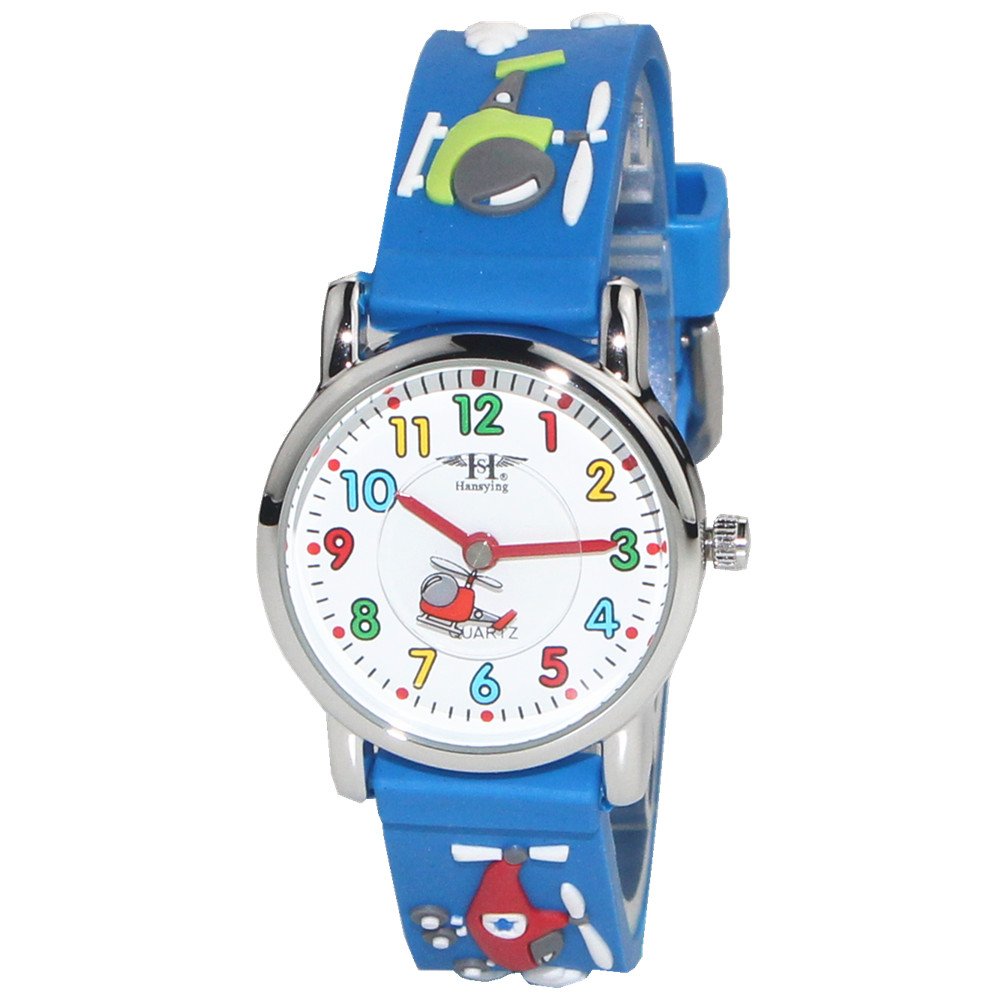 Hansying 3D Helicopter Strap Childs Watch Digital Watches for Kids