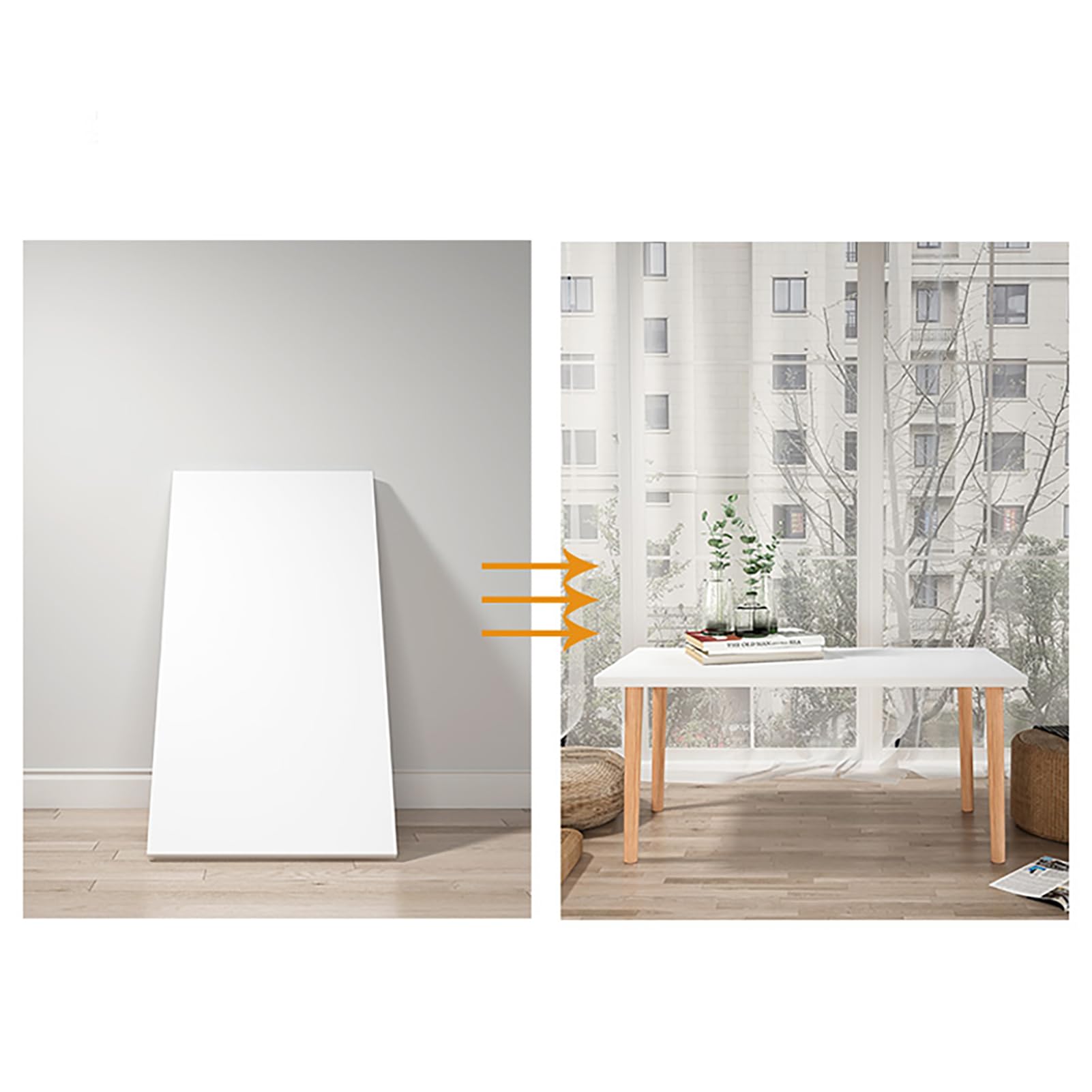 Gambe per mobili, in Legno massello 4 Pezzi, dritte, coniche, di Ricambio per Tavolo con Piastre di Montaggio e Viti, per Poltrona, Tavolo, Divano, Letto (70 cm/28 Pollici)