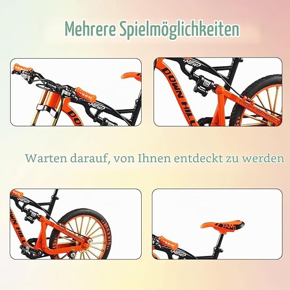Jiahuade Fahrrad Modell DekoFinger Fahrrad SpielzeugMini Finger BikeMiniatur MountainbikeFinger Fahrrad BMXMountainbike ModellMini BMX Bike (N)