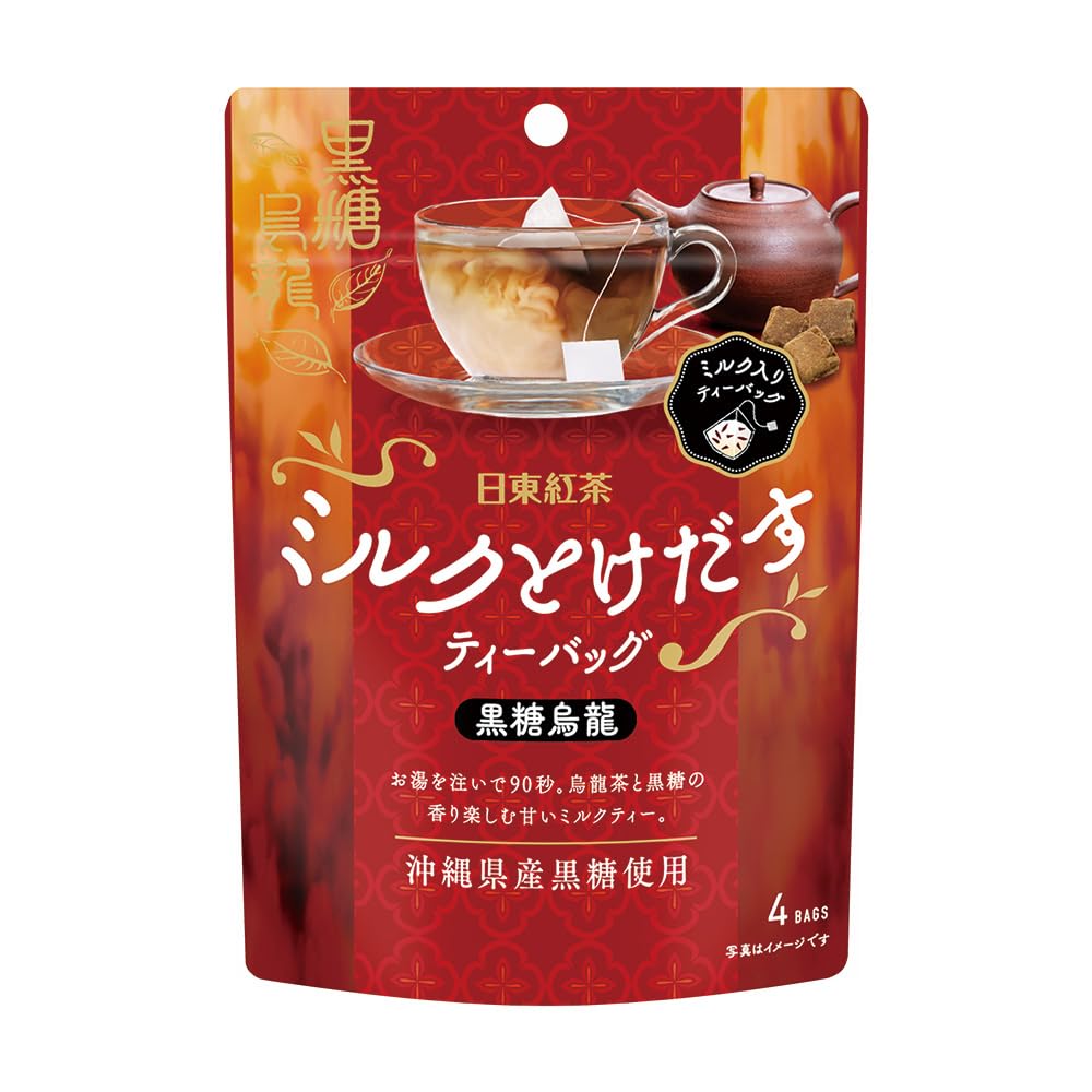 三井農林 日東紅茶 ミルクとけだすティーバッグ黒糖烏龍 4袋×6個