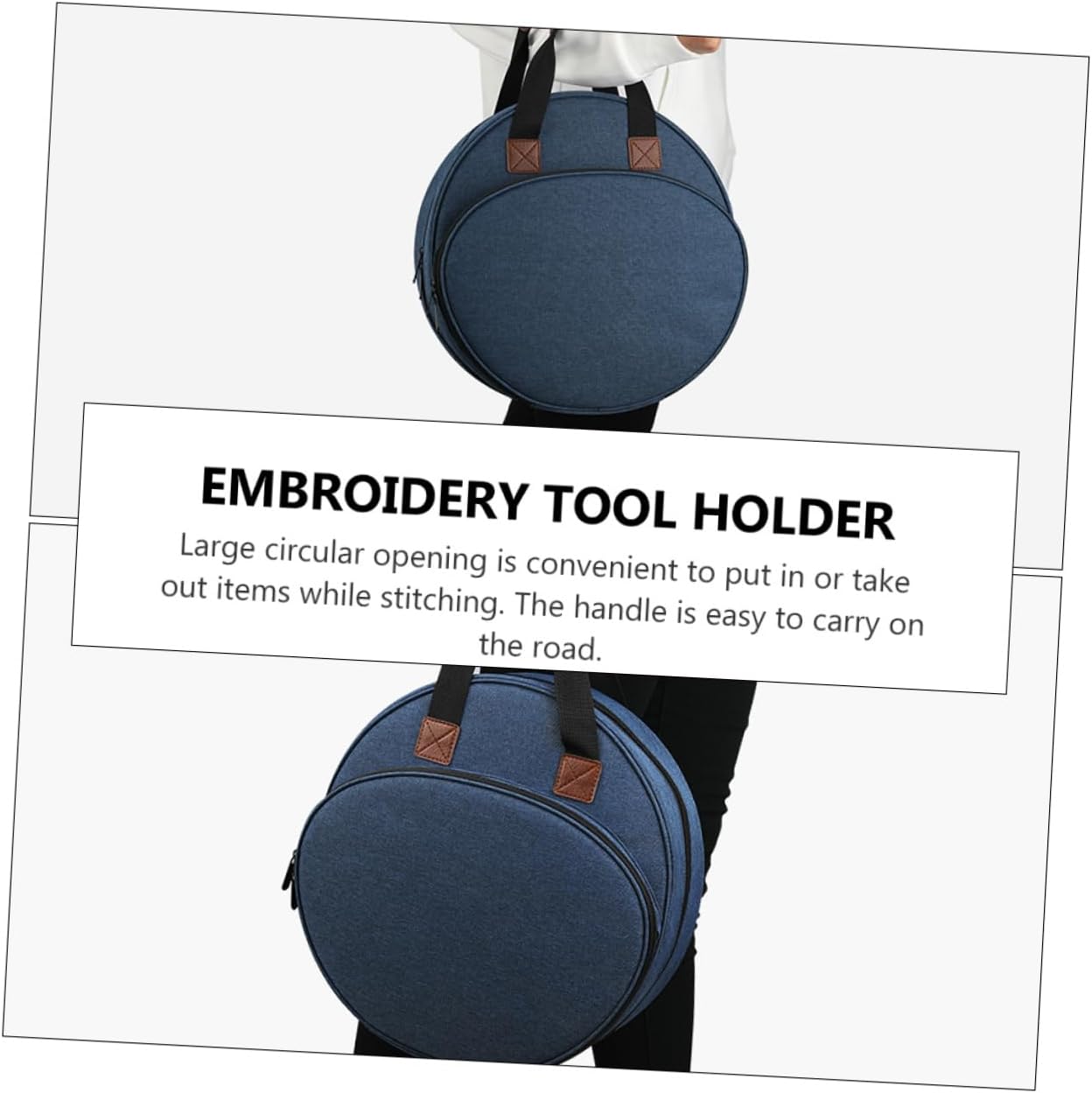 Angoily Embroidery Project Carrying Bag Storage Bag Organizer Kit for Hand Embroidery Perfect Present
