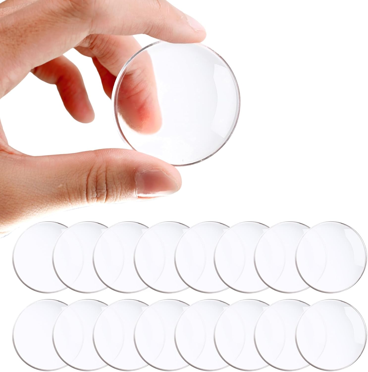 Door Stoppers for Wall, Etybetopstar 16Pack 2" Rubber Door Knob Wall Protectors, Strong Self-Adhesive Door Bumpers for Wall, Quiet & Shock-Absorbing Door Handle Stopper, Clear